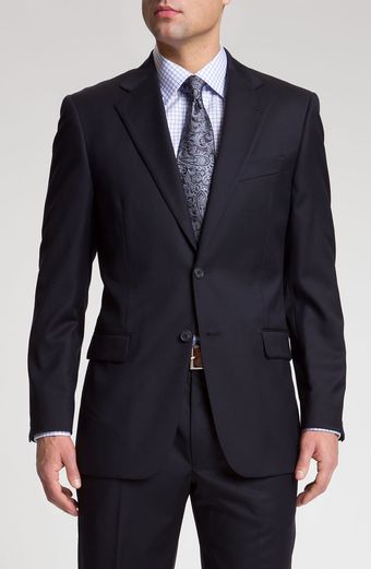 Joseph Abboud Signature Silver Navy Wool Suit - Lyst