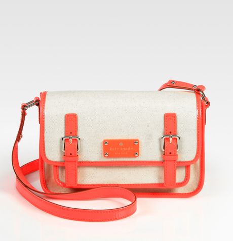 Kate Spade Scout Cotton Patent Leather Crossbody Bag in Red (coral) | Lyst