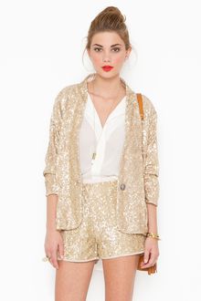 Nasty Gal Gold Dust Sequin Jacket - Lyst