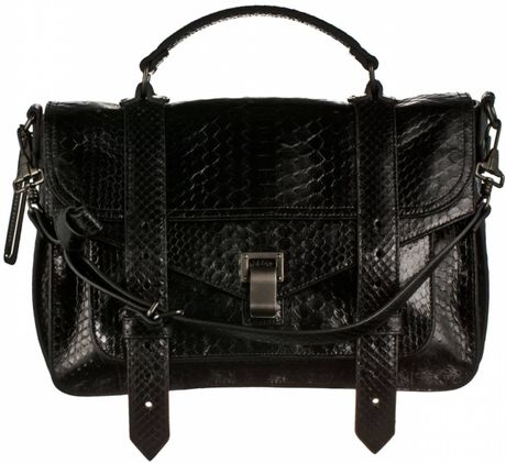 Proenza Schouler Ps1 Medium Python in Black - Lyst