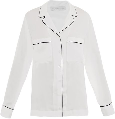 Stella Mccartney Goodwin Pyjama Blouse in White - Lyst