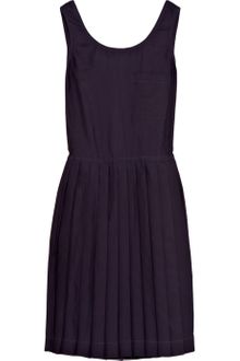 Steven Alan Pleated Twill Wrap Dress - Lyst