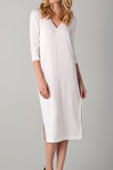 Tibi V Neck Dress with Side Slits