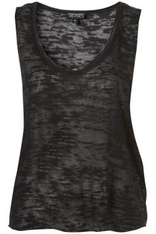Topshop Burnout Low Armhole Vest - Lyst