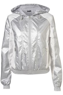Topshop Airtex Mix Bomber Jacket - Lyst