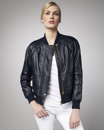 Tory Burch Liesel Leather Jacket - Lyst