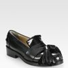 Acne Leather Oversized Tassel Loafers in Black - Lyst