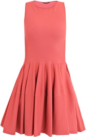 Alexander McQueen Jersey Skater-skirt Dress - Lyst