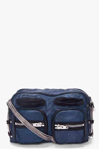  Navy Brenda Zip Chain Bag 