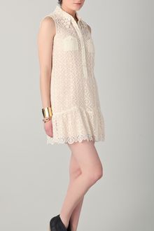 Charlotte Ronson Drop Waist Lace Dress - Lyst