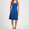 David Meister Belted Dress in Blue - Lyst