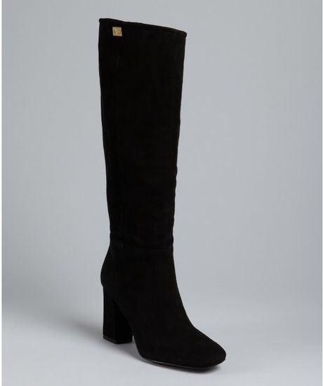 Diane Von Furstenberg Black Suede Youth Tall Boots in Black - Lyst