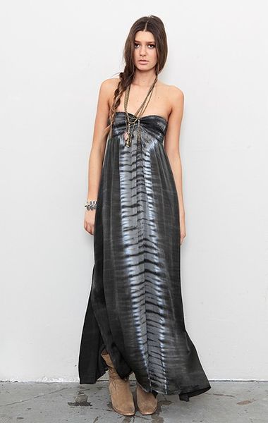 Indah Smocked Bust Maxi Dress in Black - Lyst