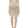 Matthew Williamson Lacquer Lace Feathered Dress in Blue (gold) - Lyst