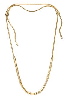 Michael Kors Golden Tubular Bead Snake-chain Necklace - Lyst