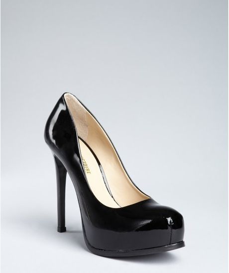 Pour La Victoire Black Patent Leather Hidden Platform Pumps in Black - Lyst