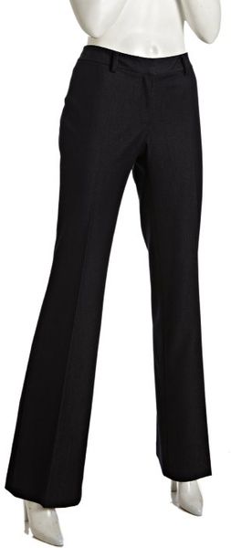 Tahari Indigo Stretch Woven Verda Flat Front Pants in Black (indigo) - Lyst