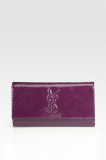 Yves Saint Laurent Large Patent Leather Clutch - Lyst