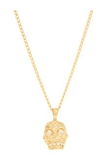Alexander McQueen Filigree Skull Pendant Necklace - Lyst