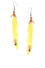 Asos Mini Feather Drop Earrings