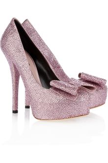 Dolce & Gabbana Crystal-embellished Satin Pumps - Lyst