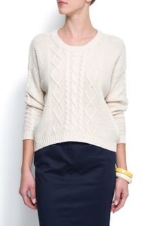 Mango Knitted Jumper - Lyst