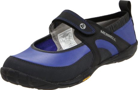 Merrell Womens Barefoot Pure Leather Glove Running Shoe in Blue