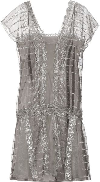 Philosophy di Alberta Ferretti Embroidered Tulle Dress - Lyst