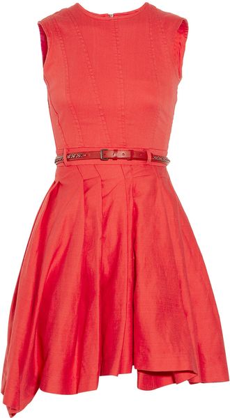  Prym Belted Stretch Cotton-drill Dress 