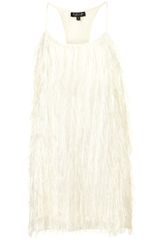 Topshop Fringe Racer Back Dress