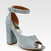 3.1 Phillip Lim Cody Perch Leather Dorsay Sandals in Animal (blue) - Lyst