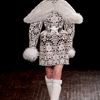 Alexander Mcqueen Fall 2012 Long Black Leather Coat Endowed with "Doilies" of White LaserCut Ponyskin  in Black (black, white) - Lyst