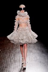 Alexander McQueen Fall 2012  Sheer Layered Fan Appliquè Ra-Ra Skirt