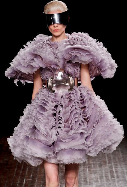 Alexander Mcqueen Fall 2012 Lavendar Multilayer Organza Mini Dress in Purple - Lyst