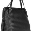 Bottega Veneta Intrecciato Leather Shoulder Bag in Black - Lyst