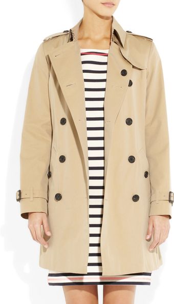 Burberry Cotton-gabardine Trench Coat - Lyst