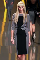 Elie Saab Fall 2012 Belted Colorblock Dress