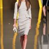 Elie Saab Fall 2012 3/4 Sleeve Peplum Pencil Dress in Beige (natural) - Lyst