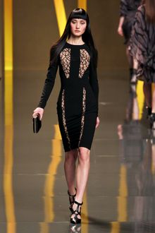 Elie Saab Fall 2012 Sheer Floral/Branch Detail Inset Dress - Lyst