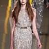 Elie Saab Fall 2012 Sheer Paillette Detail FloorLength Gown in White - Lyst