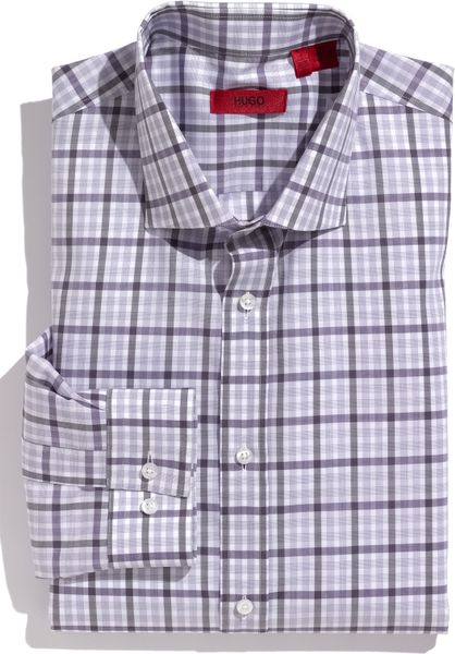 Hugo Boss Black Regular Fit Dress Shirt in Purple for Men (medium purple) - Lyst
