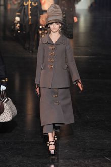 Louis Vuitton Fall 2012 Mid-Length Skirt with Brooch Buttons - Lyst