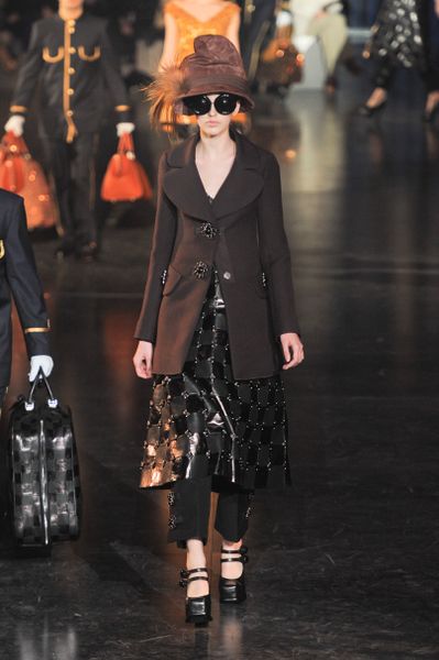 Louis Vuitton Fall 2012 Black Kangaroo Leather Swatch Patchworked Dress  in Black - Lyst