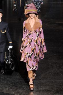 Louis Vuitton Fall 2012 Metallic Embroidered Geometric Print Midi Dress - Lyst