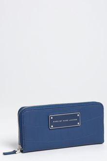 Marc By Marc Jacobs Take Me Croc Embossed Zip Around Wallet - Lyst