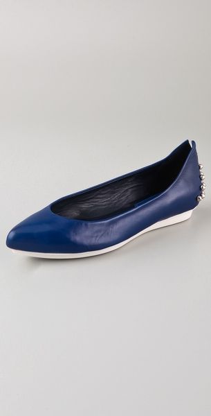 Mcq By Alexander Mcqueen Studded Ballet Flats in Blue - Lyst
