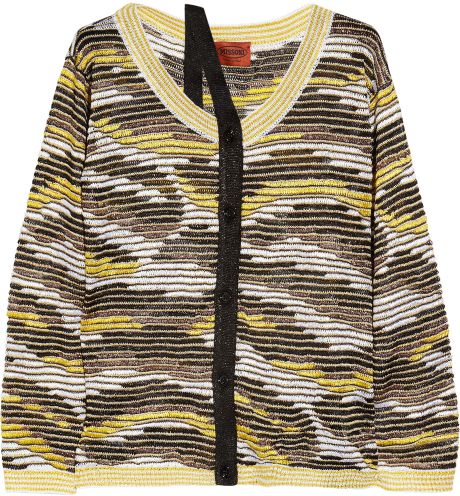 Missoni Naomi Metallic Crochetknit Cardigan in Multicolor (multicolored) - Lyst