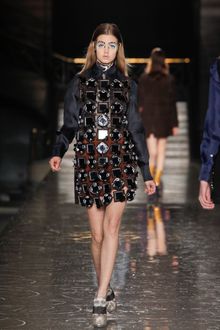 Miu Miu Fall 2012 Black Long Sleeve Satin Formal Shirt - Lyst