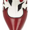 Miu Miu Western Leather Mules in Red - Lyst