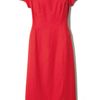 Narciso Rodriguez Cap Sleeve Dress in Red - Lyst